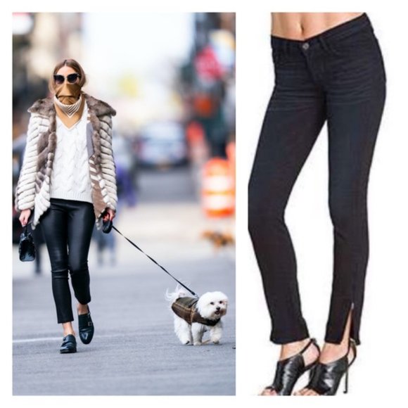 J Brand THE DEAL Zip Ankle Skinny Black Noir 26 - Picture 1 of 8